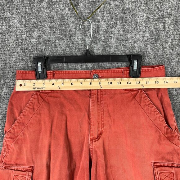 COLUMBIA SHORTS MENS 32 ORANGE CARGO OUTDOOR HIKING CAMPING CASUAL RELAXED FIT - Picture 7 of 8